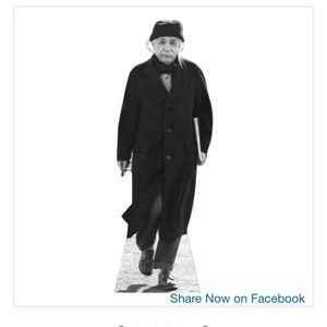 ALBERT EINSTEIN LIFE SIZE CARDBOARD CUTOUT FREE SHIPPING!